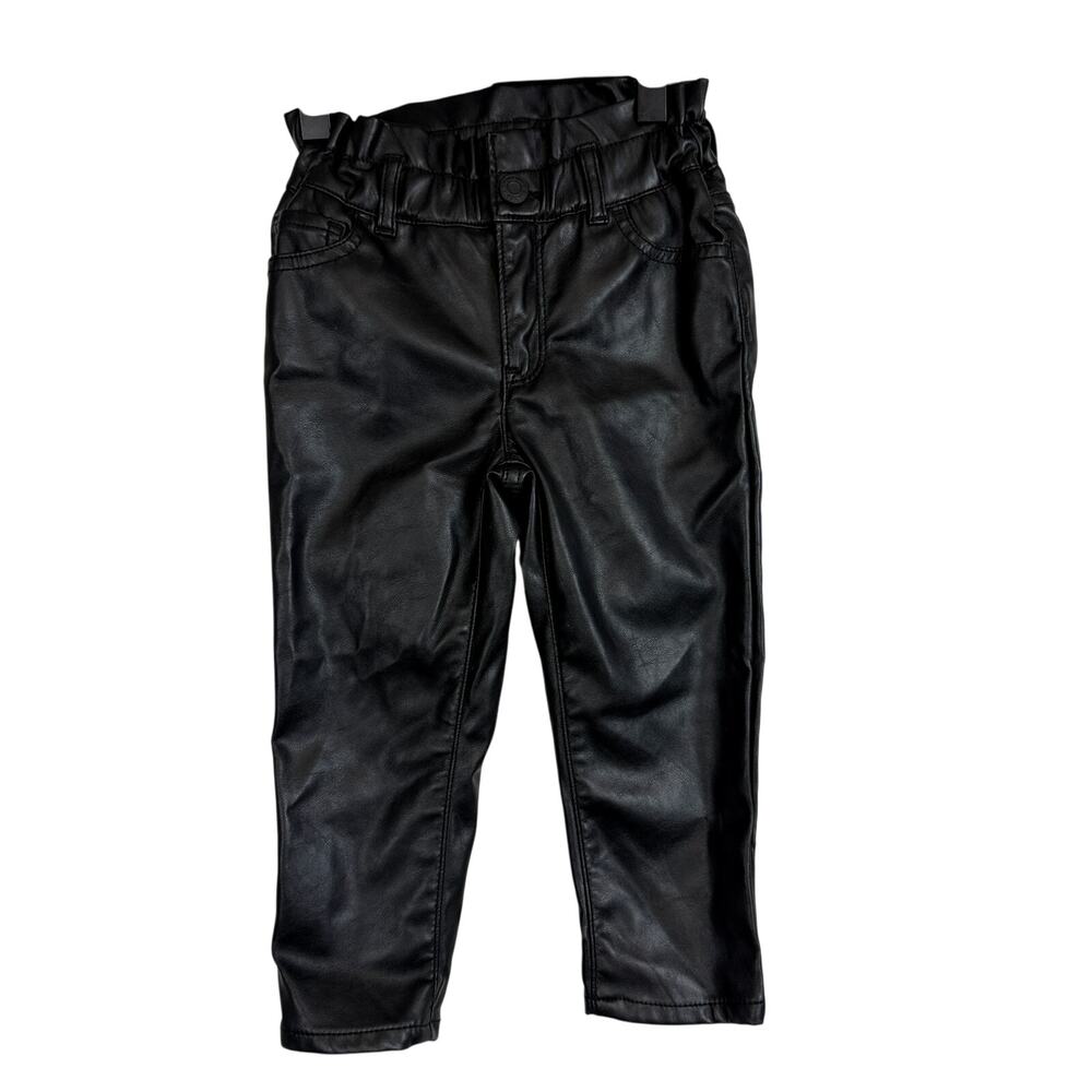 Baby Gap Just Like Mom Jean Faux Leather Pants Black Girls - 3 3T